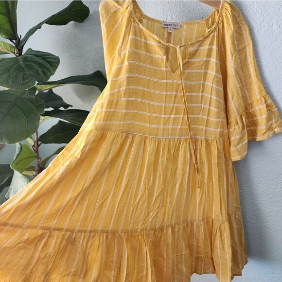 Robbie Bee tiered elbow sleeve boho peaseant cottagecore dress - Picture 11 of 16